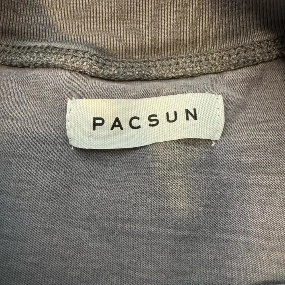 PacSun Men's Service Station Graphic Tee - Grey Size M, heavyweight